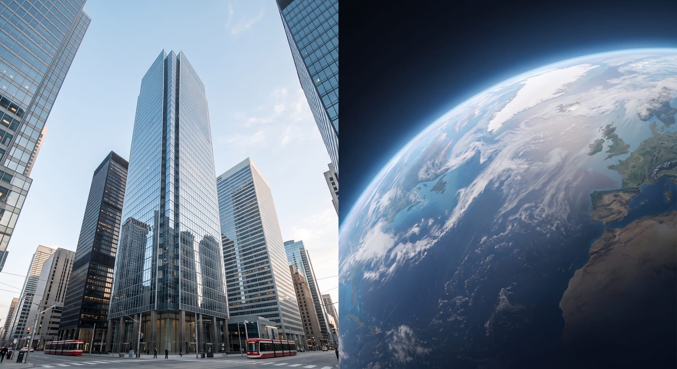 A modern financial district and planet Earth — Sagga & Van West's local roots and global reach